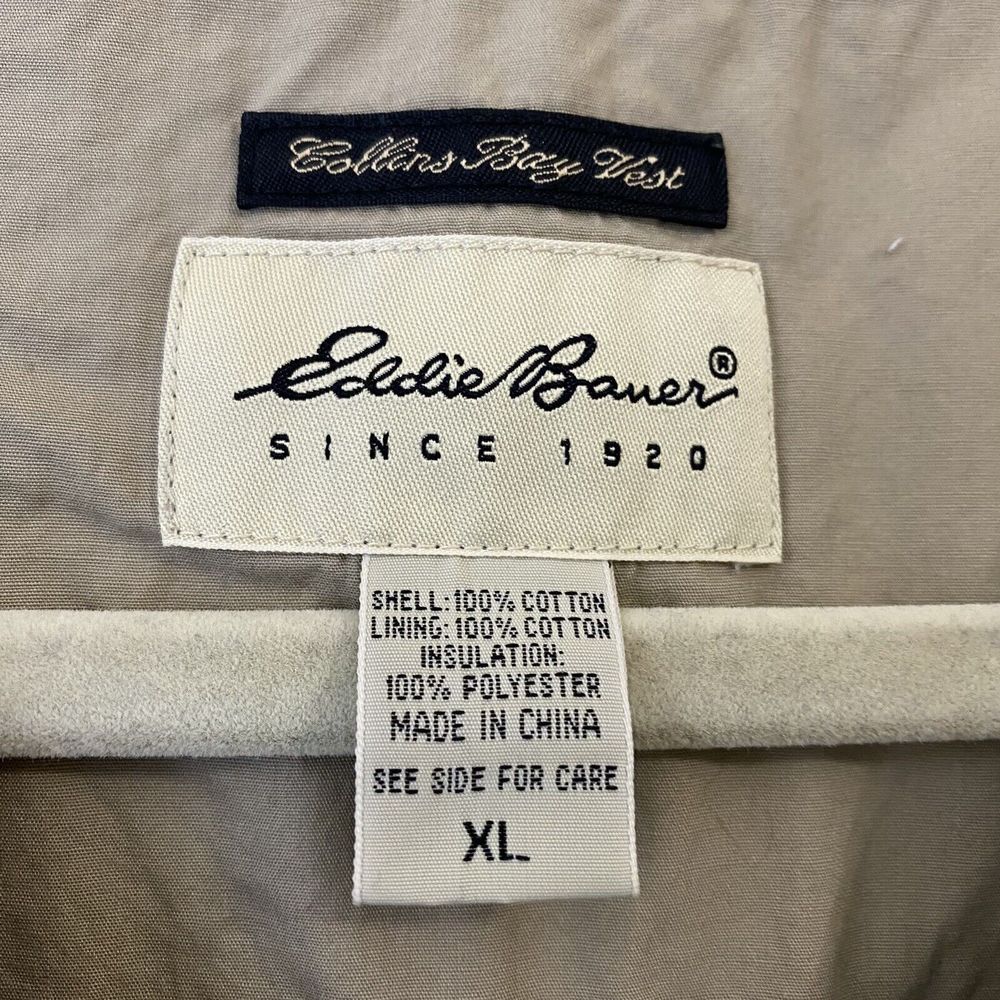 Eddie Bauer Vest Womens XL Corduroy Cotton Collin Bay Brown Gray - Picture 6 of 6